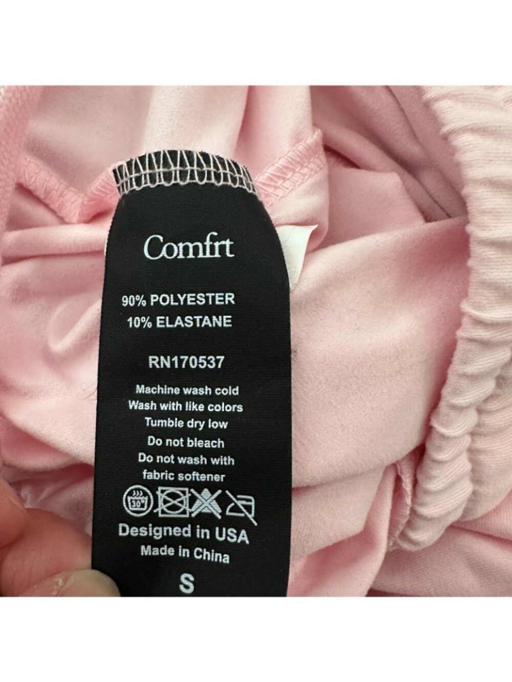 Comfrt Pink All Day Jersey Set Pink SMALL Lightweight Stretchy Joggers Hoodie - Picture 9 of 9